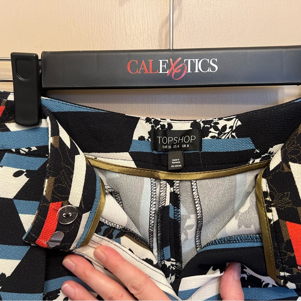 Topshop Multicolor Geometric Pants - Picture 4 of 4